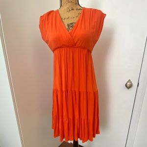 Orange tiered dress
